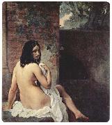 Francesco Hayez Bather viewed from behind Sweden oil painting artist